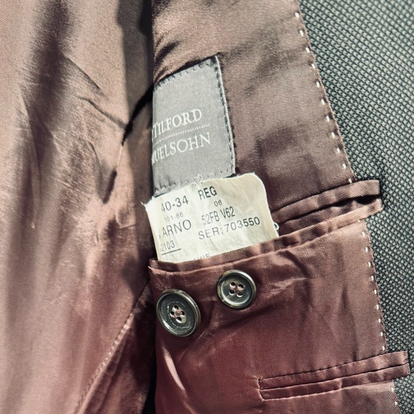 Samuelsohn from Harry Rosen blazer brown micro check 40 - Picture 4 of 4